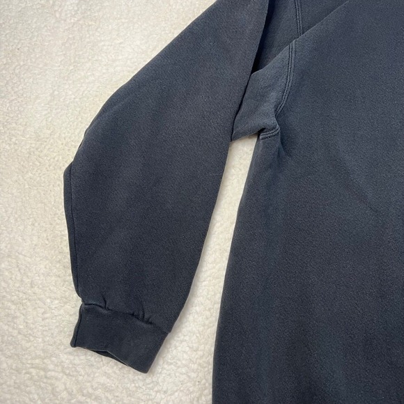 VTG Nike Sweater Men Large Black 80s Swoosh Embroidered Check Made in USA Cotton - Picture 12 of 13